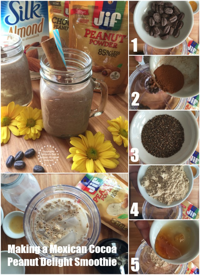 Making a Mexican Cocoa Peanut Delight Smoothie #StartWithJifPowder AD