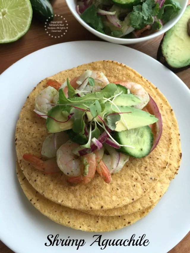 You can also serve the aguachile in tostadas topped with avocado slices You can also serve the aguachile in tostadas topped with avocado slices