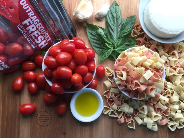 Ingredients for making the tomato love pasta