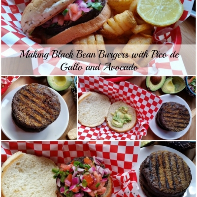 Making the Black Bean Burgers with Pico de Gallo and Avocado