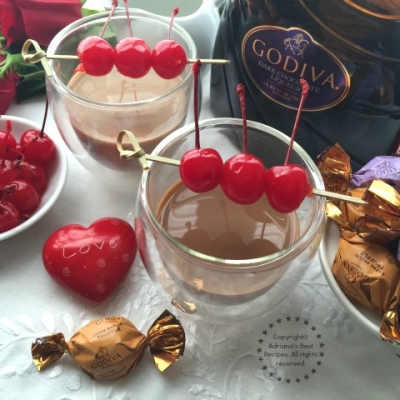 Mexican Kiss Cocktail with Godiva Dark Chocolate Liqueur