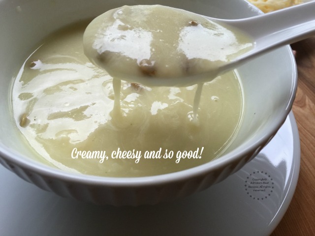 A spoonful of chayote cream soup