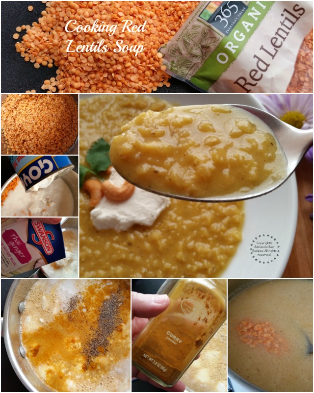 Cooking red lentils soup