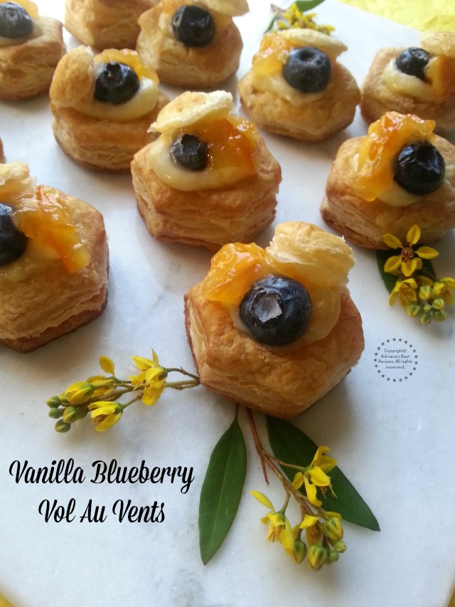 Delightful Vanilla Blueberry Vol Au Vents perfect finger food for parties and afternoon tea gatherings