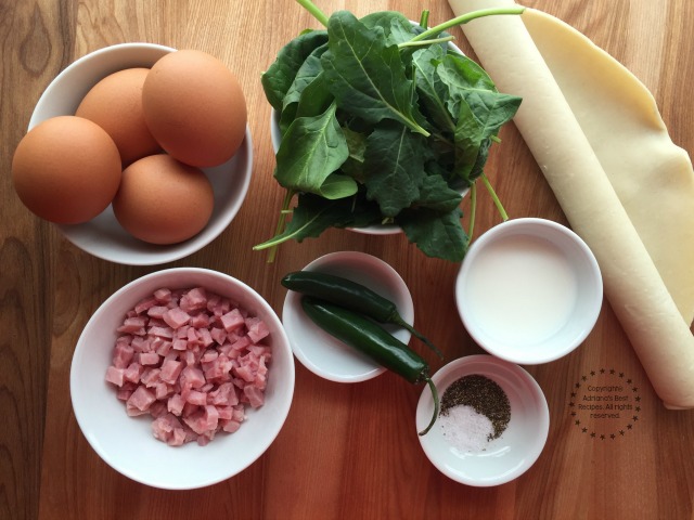Ingredients for the Egg Breakfast Pie
