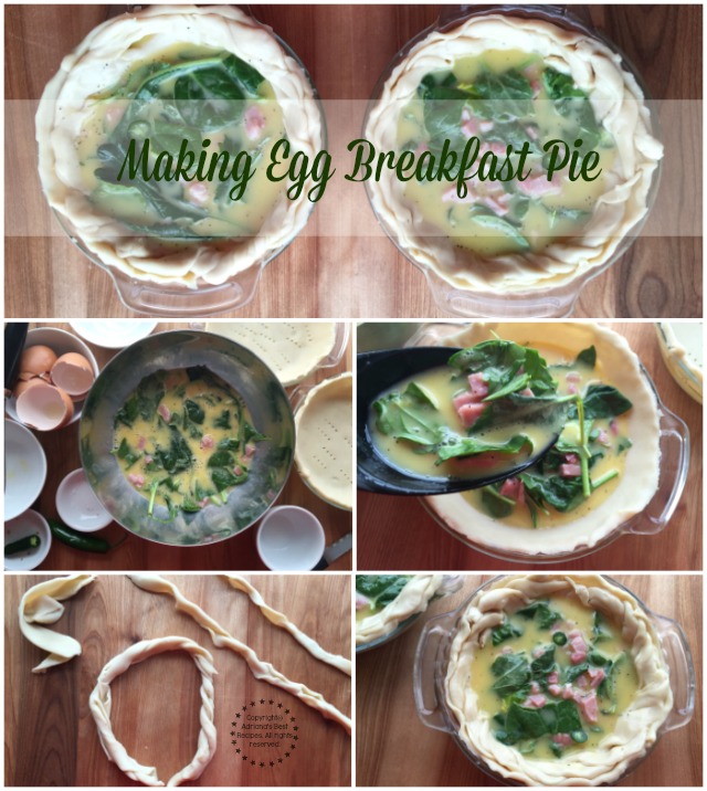 Making the Egg Breakfast Pie