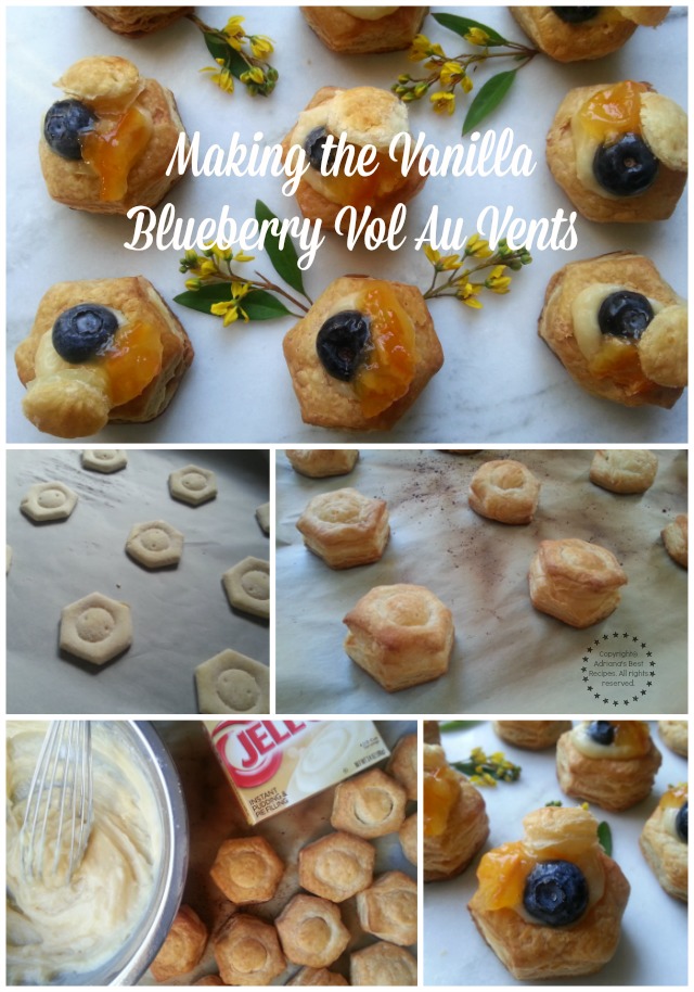 Making the Vanilla Blueberry Vol Au Vents