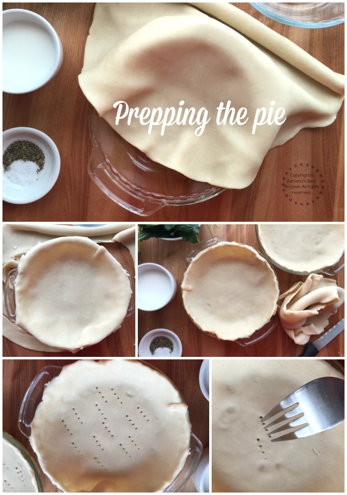Prepping the pie