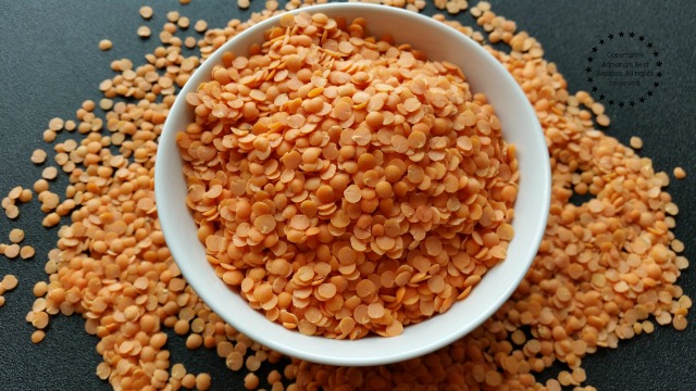 Red lentils are cholesterol free and high in fiber