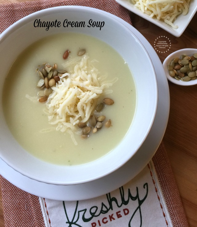 The chayote cream soup recipe is satisfying and luscious a very nice option for a meatless Friday starter