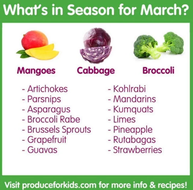 What is in Season for March What is in Season for March
