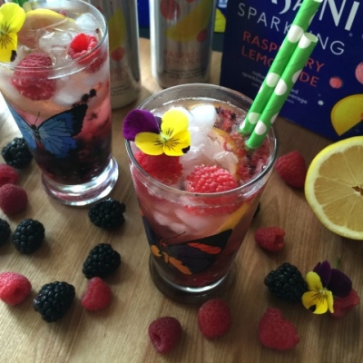 Cheering with a refreshing Berry Lemonade Sparkler
