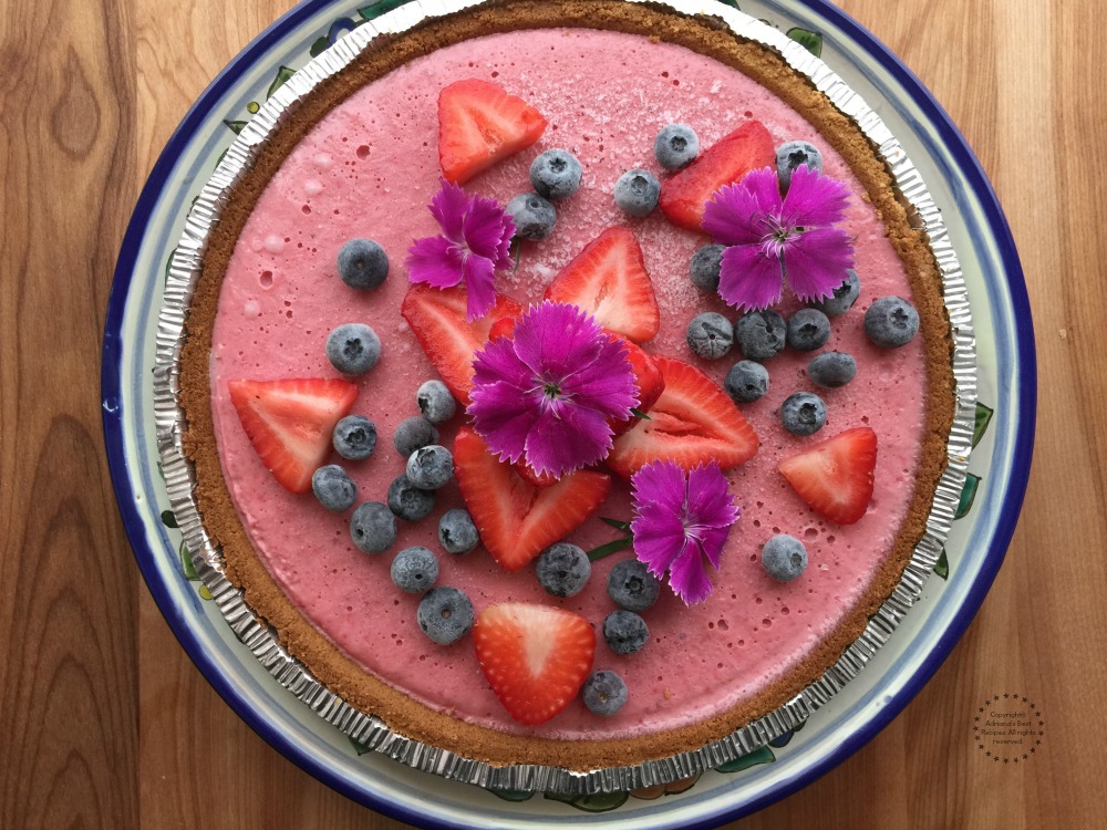 Easy Strawberry Blood Orange Frozen Pie