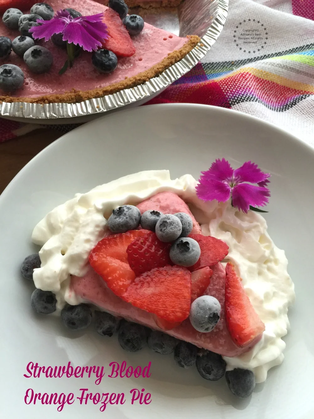 Grab a slice of this Strawberry Blood Orange Frozen Pie and enjoy Grab a slice of this Strawberry Blood Orange Frozen Pie and enjoy
