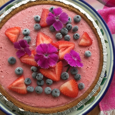 Strawberry Blood Orange Frozen Pie recipe