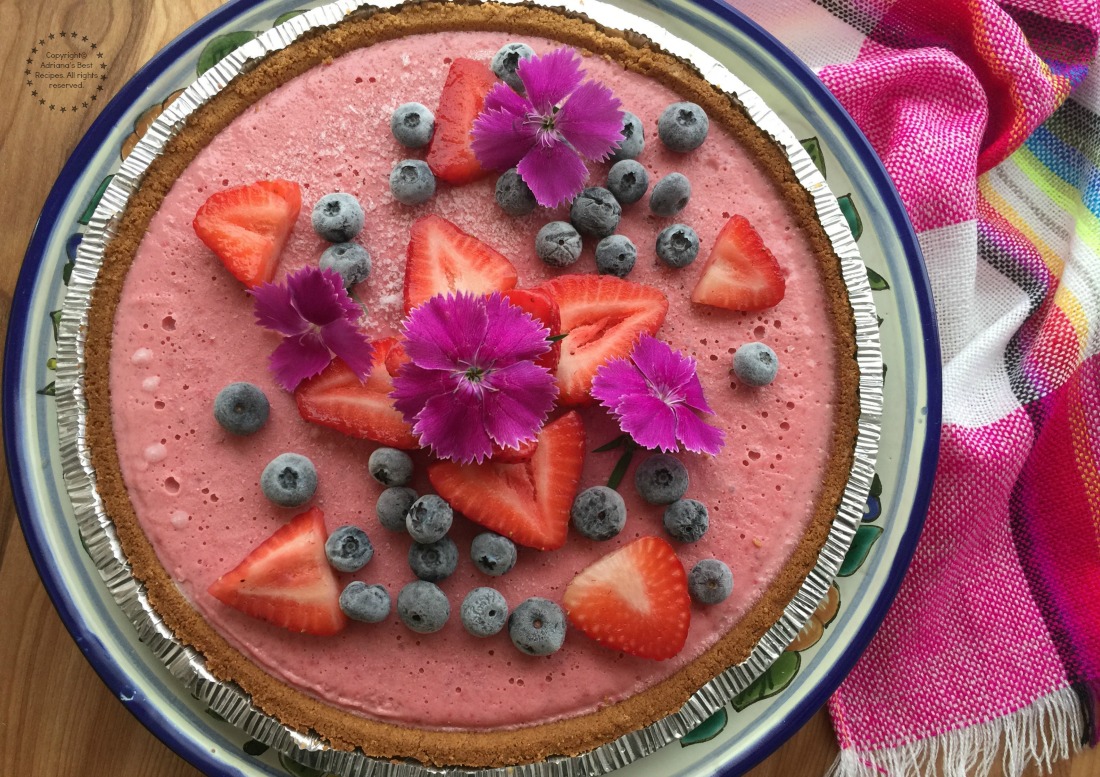 Strawberry Blood Orange Frozen Pie recipe