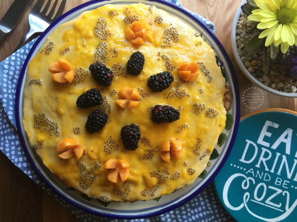 A manila mango charlotte is the perfect dessert for a grilling party