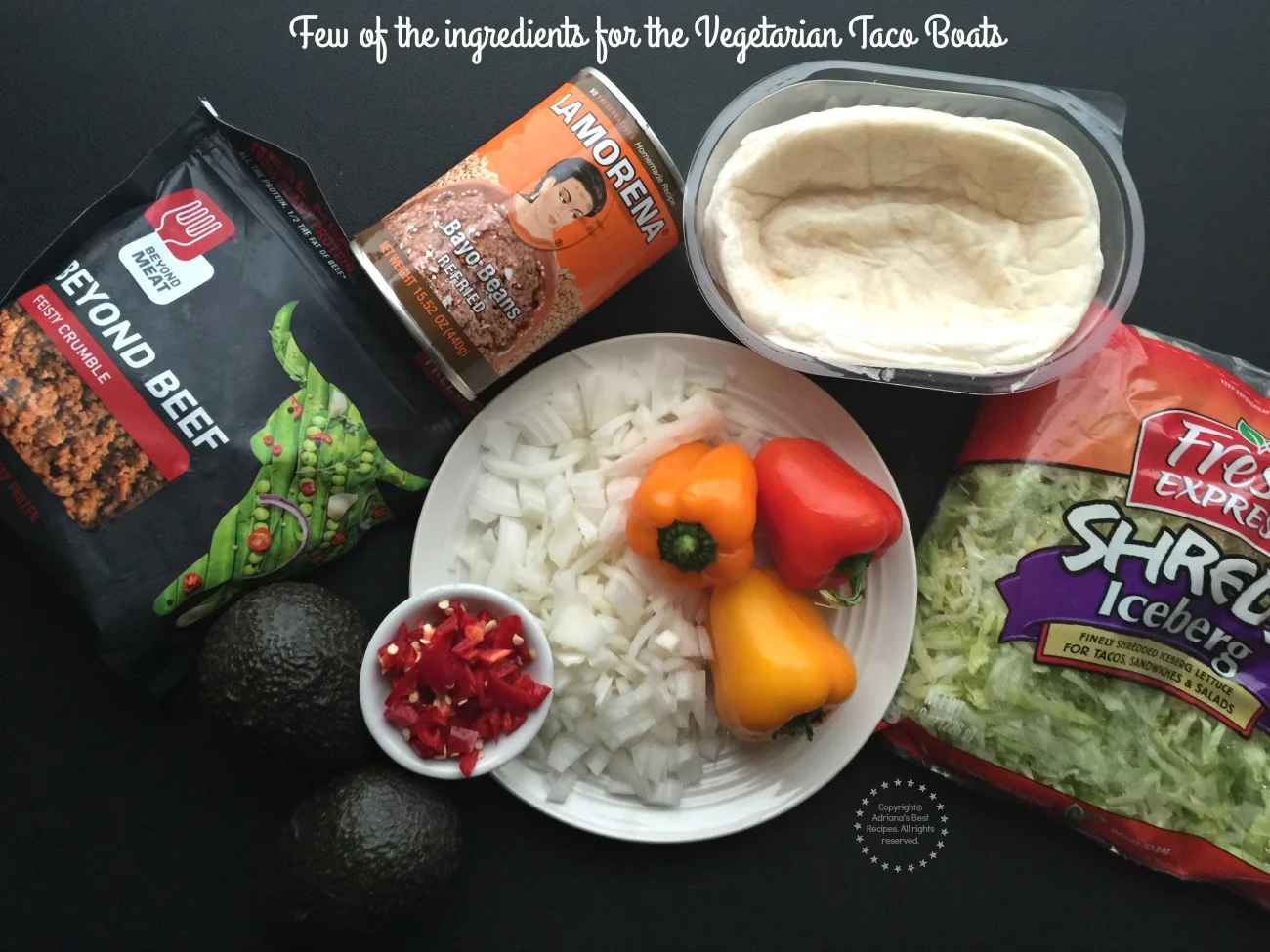 Algunos de los ingredientes para hacer las Canoas Vegetarianas Estilo Mexicano Algunos de los ingredientes para hacer las Canoas Vegetarianas Estilo Mexicano