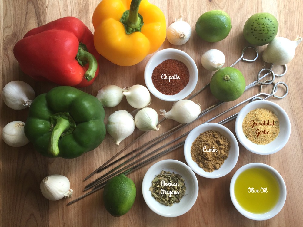 Ingredients for the Chipotle Pork Loin Alambres