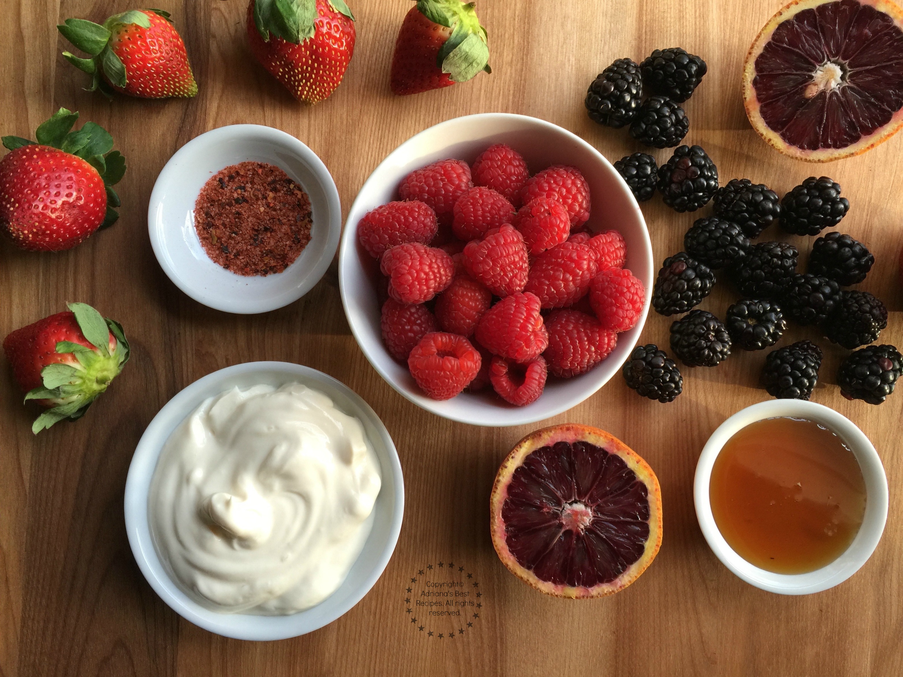 Ingredients for the Spicy Chilled Raspberry Soup