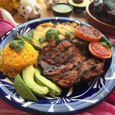 Deliciosa receta para las Chuletas de Puerco al Pastor hechas con All Natural Fresh Pork