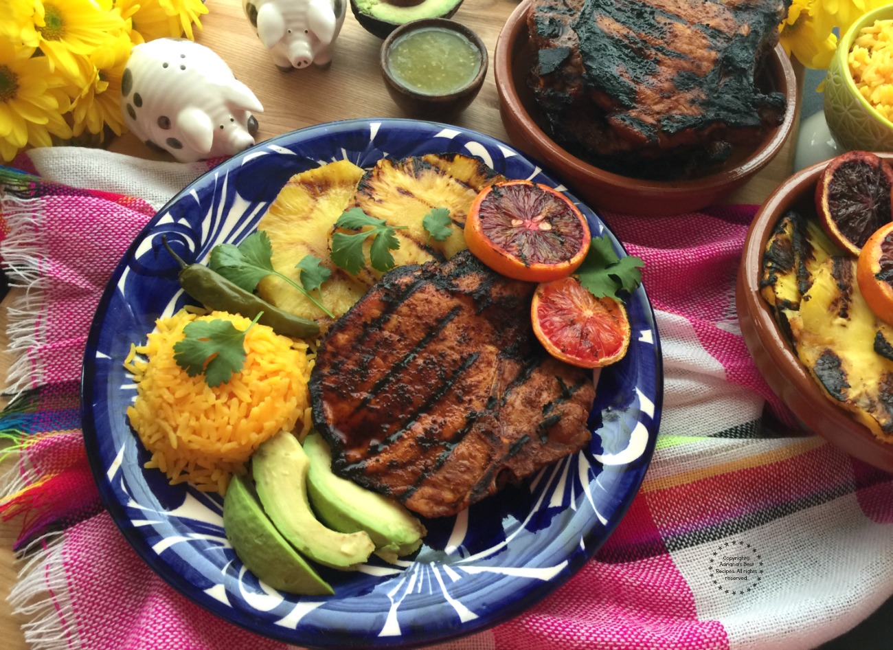 Ricas Chuletas de Puerco al Pastor para la Cena