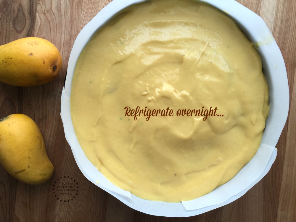 Refrigerate the manila mango charlotte overnight for better results