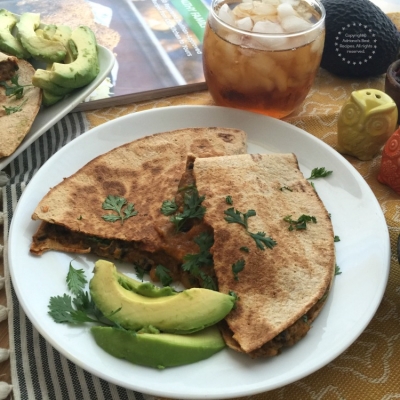 Receta para las quesadillas de camote y frijol negro