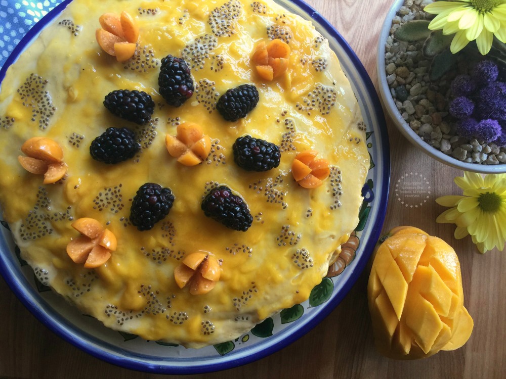 You can pair the Manila Mango Charlotte with other fresh seasonal fruits