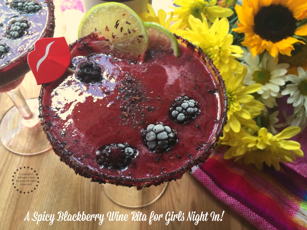 A Spicy Blackberry Wine Rita for Girls Nigh In