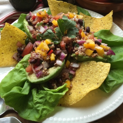 A quinoa stuffed avocados recipe with my own personal touch and Mexican flavors