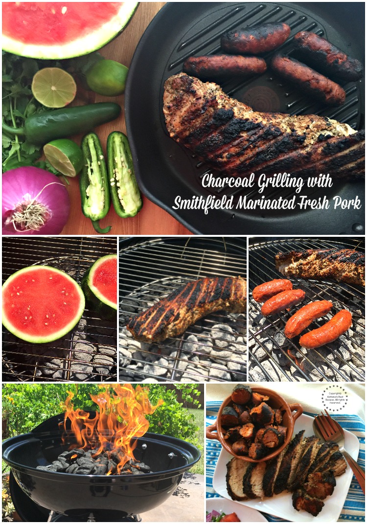 Charcoal grilling with Smithfield Marinated Fresh Pork
