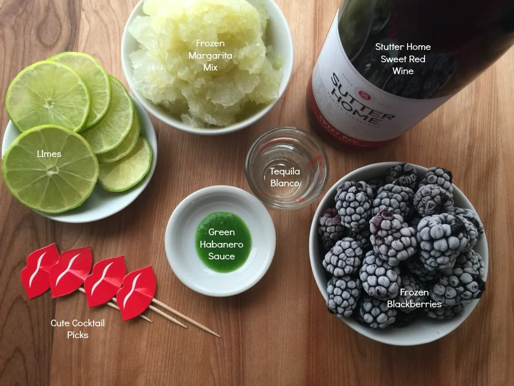 Ingredients for making the Spicy Blackberry Wine Rita Ingredients for making the Spicy Blackberry Wine Rita