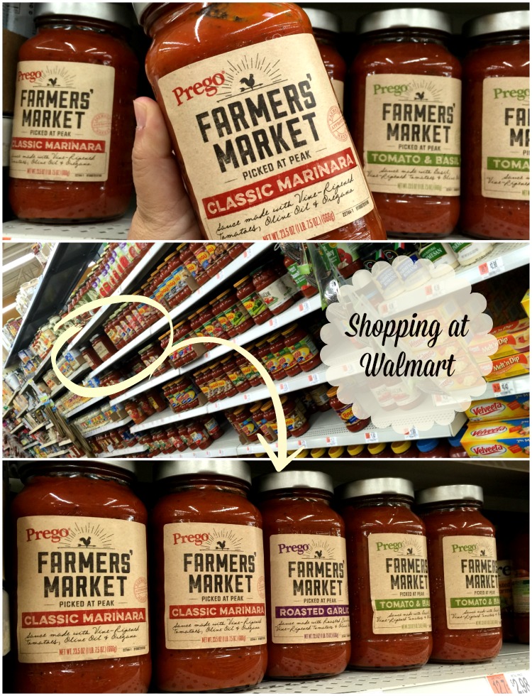 Shopping at Walmart for Prego Farmers Market Classic Marinara