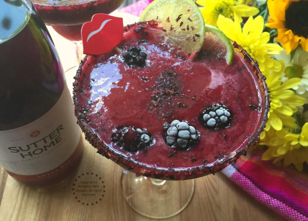 Spicy Blackberry Wine Rita with Sutter Home Sweet Red Wine