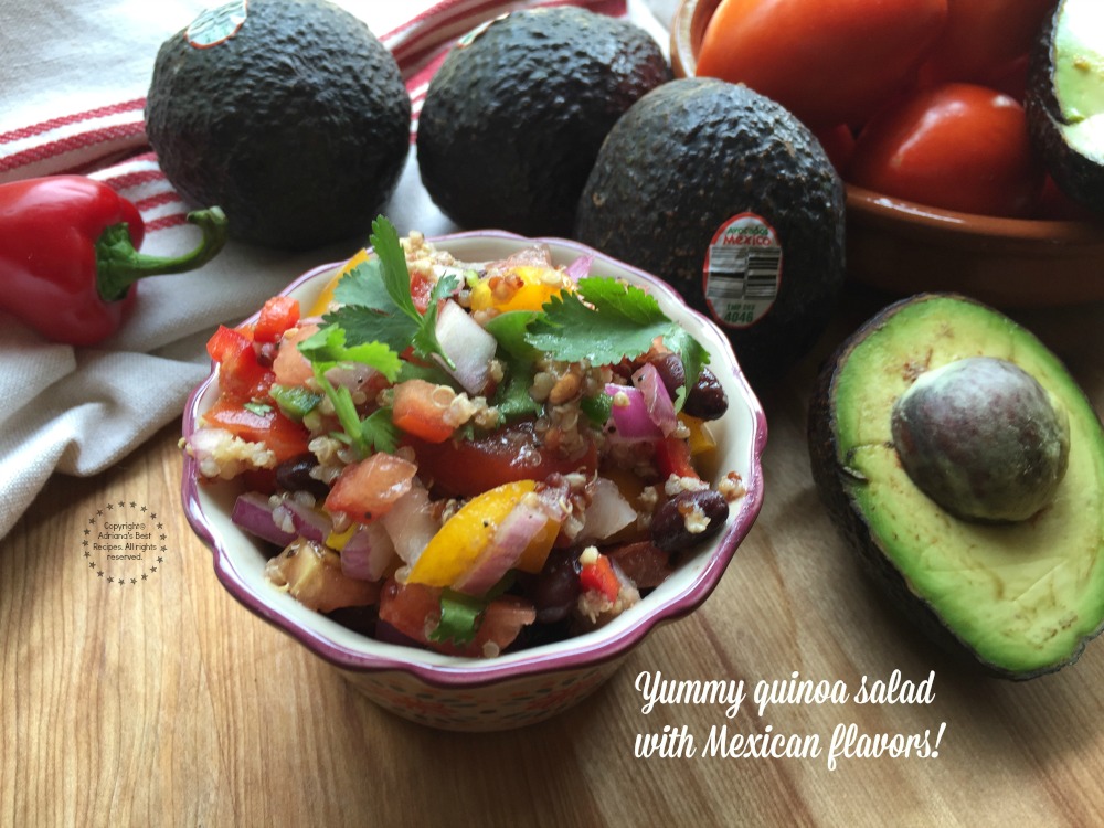 Yummy quinoa salad with Mexican flavors