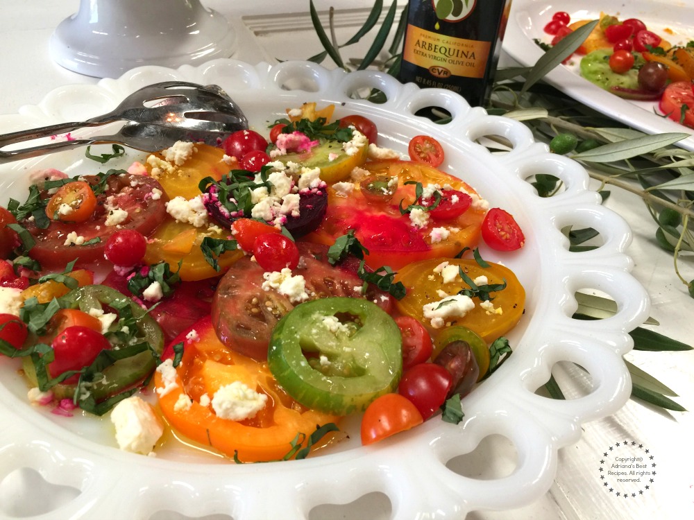 Beautiful heirloom tomato and beet salad