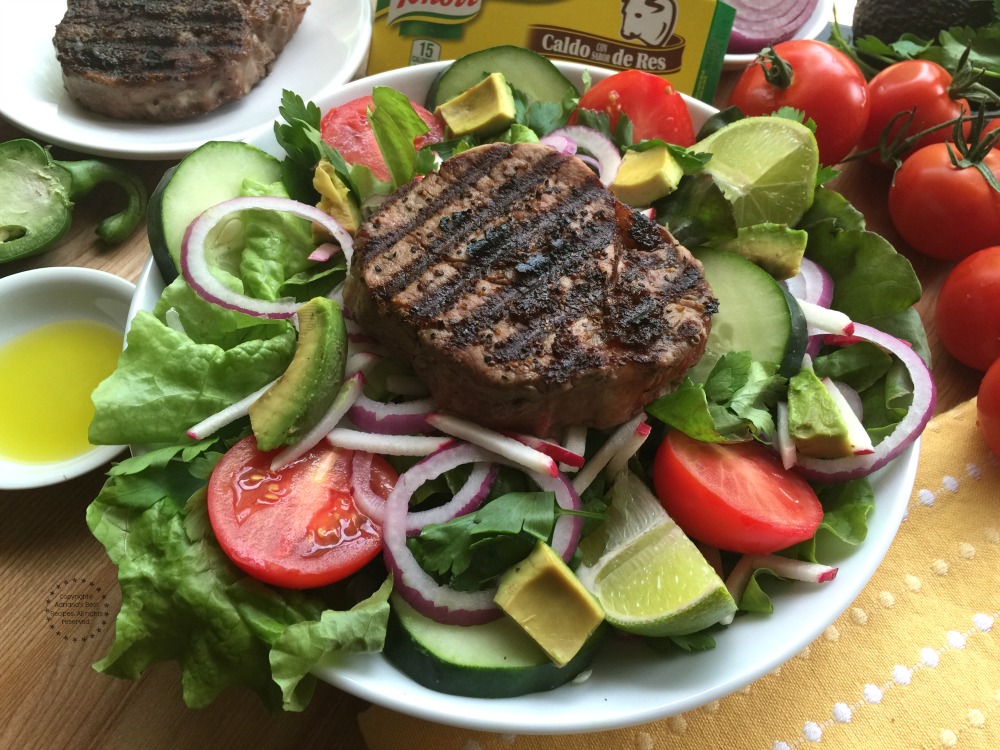 Ensalada de Filete de Res lista en 15 minutos