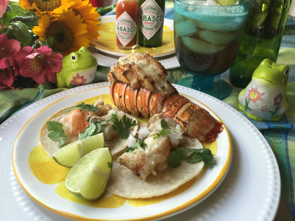 Grilled lobster tacos inspired in the tacos I tried in El Rosarito beach in Baja California