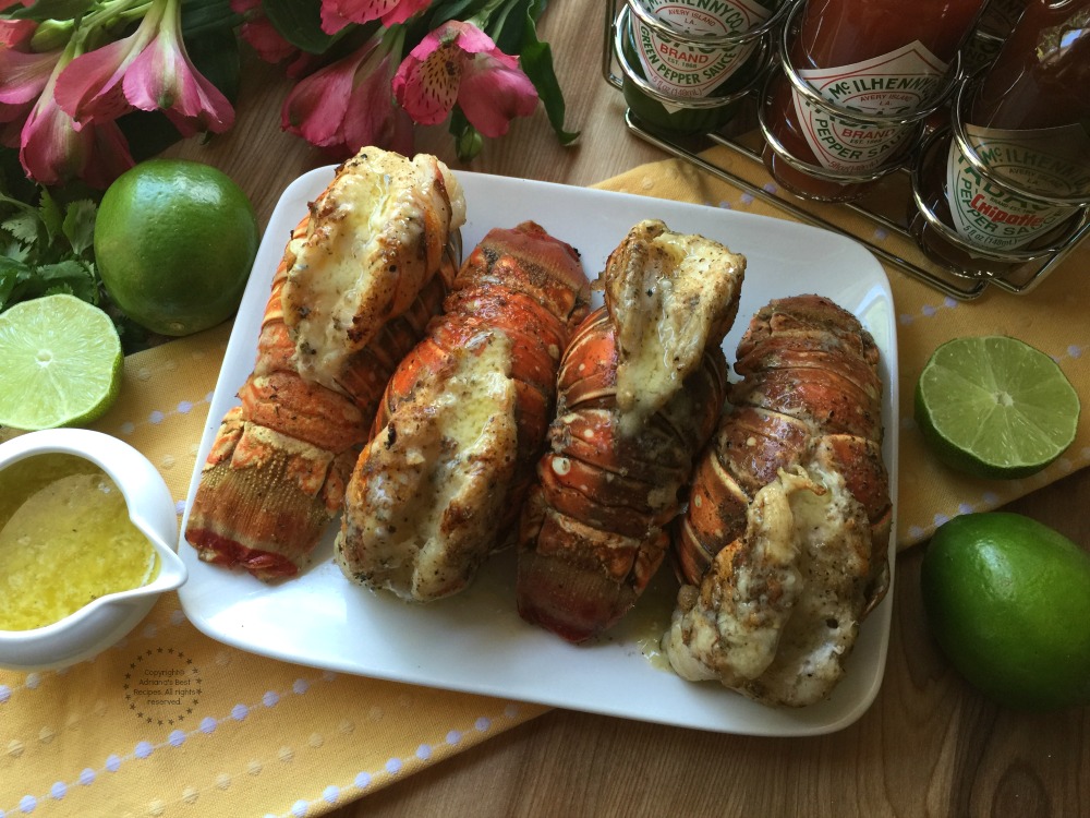 Langostas recién salidas del grill