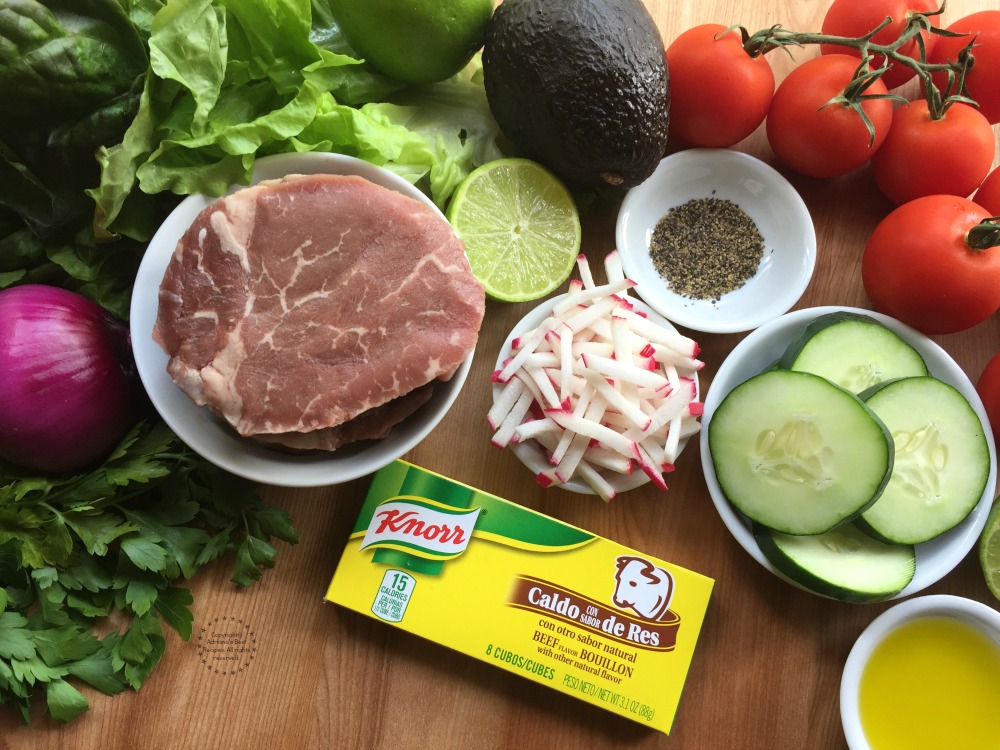 Ingredientes para la Ensalada de Filete de Res