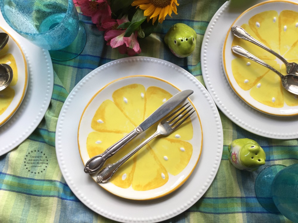 These colors pop and complement very nicely the food and the festive environment These colors pop and complement very nicely the food and the festive environment