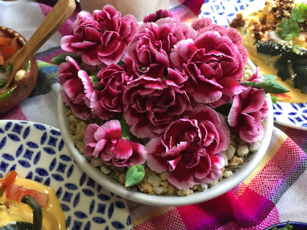 Adding carnations as the centerpiece of my table