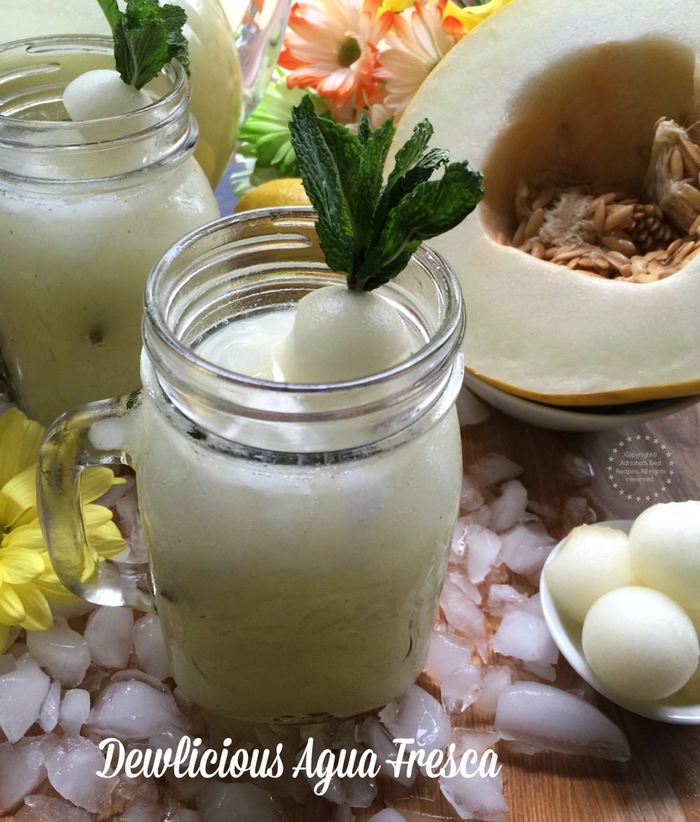 Agua Fresca de Melón Dorado o Dewlicious perfecta para saciar la sed