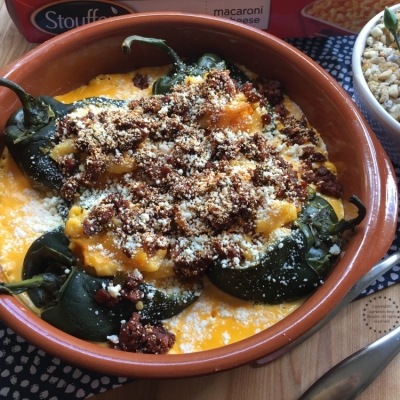 Macaroni Chiles Rellenos a wonderful addition to my Hispanic Heritage Month party