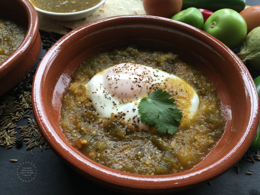 Preparing the green ranchero eggs recipe is very simple