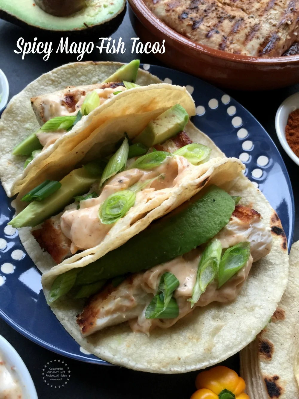Tacos de Pescado con Mayonesa Picante, hechos con pescado Mahi Mahi y Mayonesa McCormick® con Jugo de Limón Tacos de Pescado con Mayonesa Picante, hechos con pescado Mahi Mahi y Mayonesa McCormick con Jugo de Limón