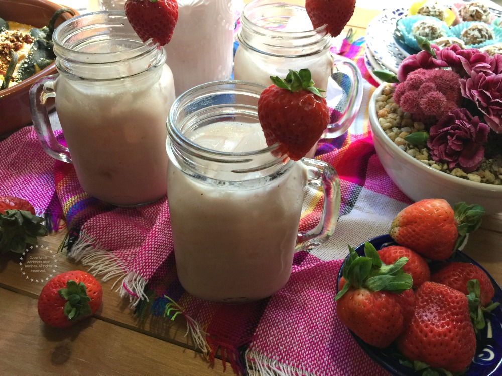 Strawberry Horchata agua fresca