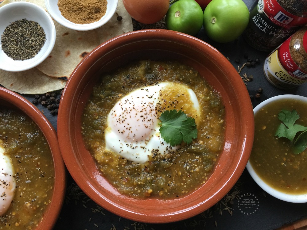 This recipe for green ranchero eggs is excellent for breakfast, brunch, and even for dinner