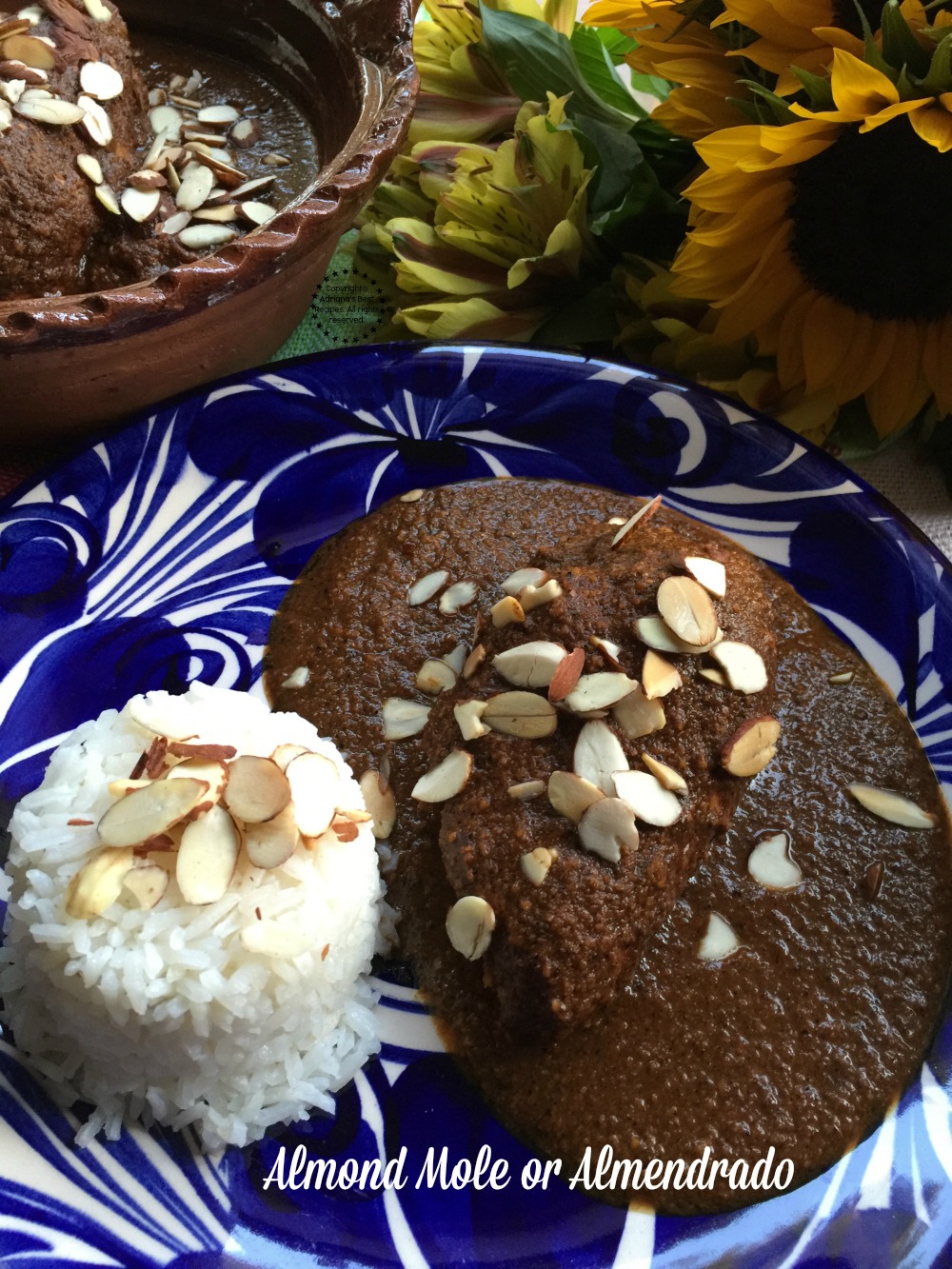 Almond mole or almendrado for Day of the Dead dinner celebrations